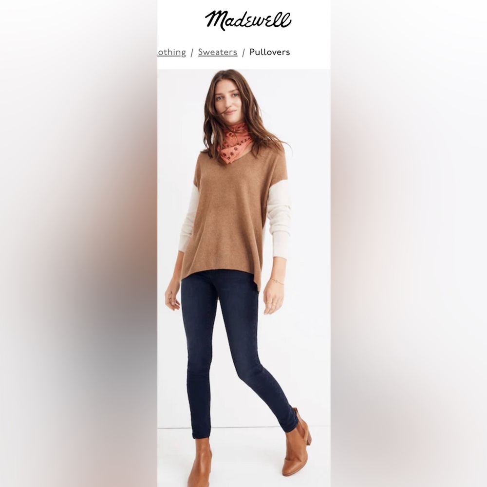 Madewell Kimball Pullover Sweater in Colorblock